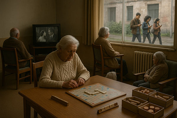 Imagem representando os impactos da crise de saúde mental e a exclusão dos saberes tradicionais, tema central do projeto SABER da Associação Verde Esperança.